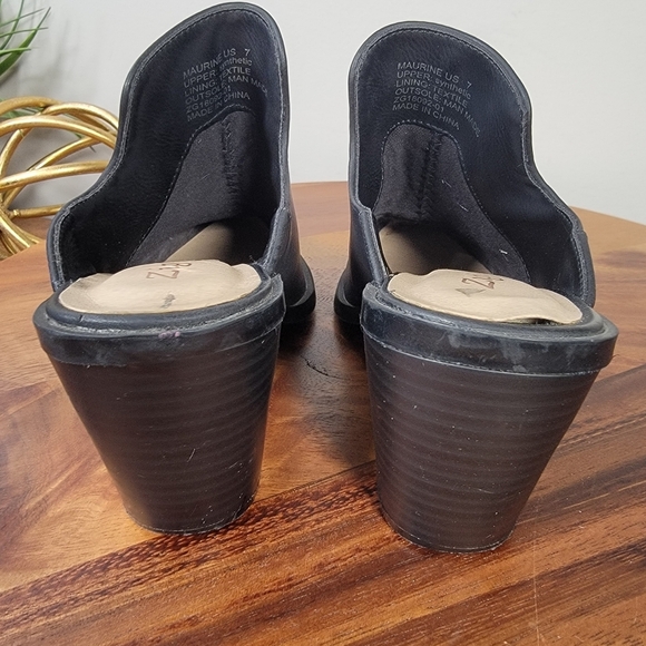 Zigisoho Maureen Black Mules Women's Size 7 Western Booties Vegan Leather - Picture 15 of 16